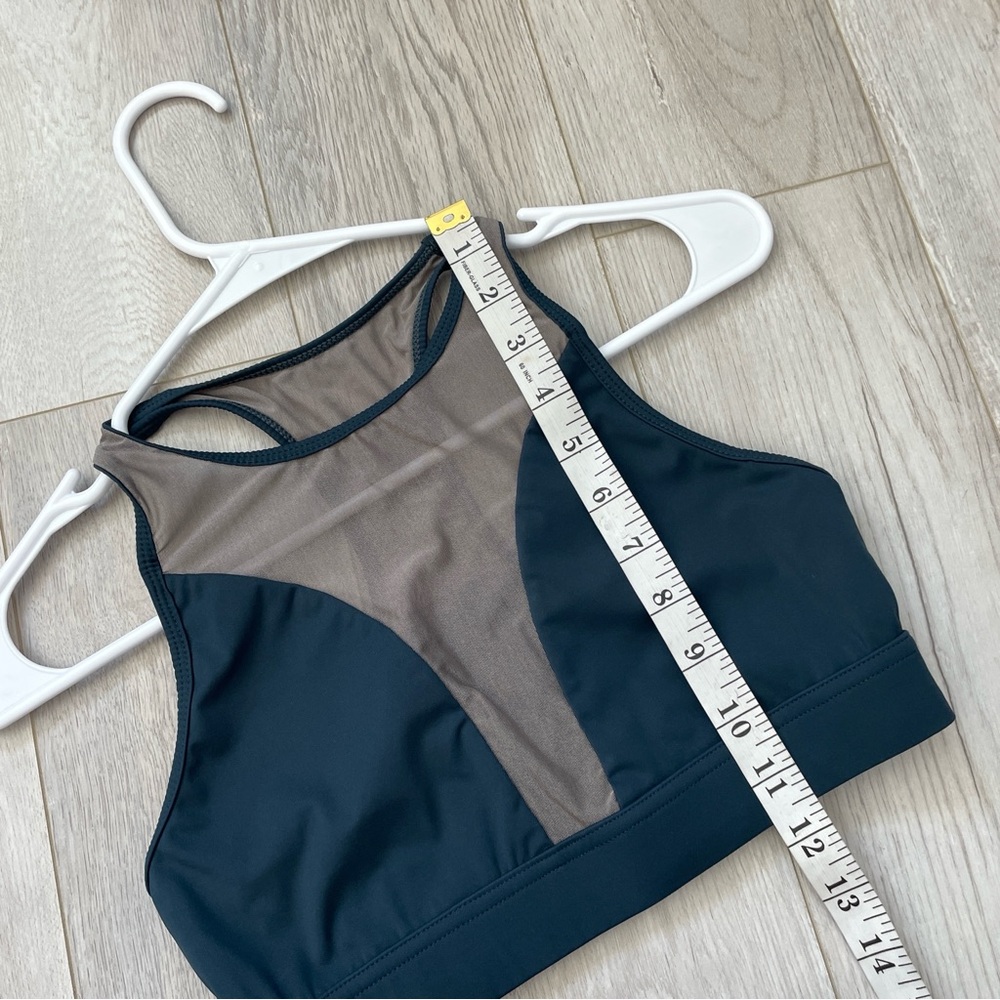 Popflex Sports Bra stellar crop mesh womens Teal (small) workout activewear gym - Picture 4 of 4